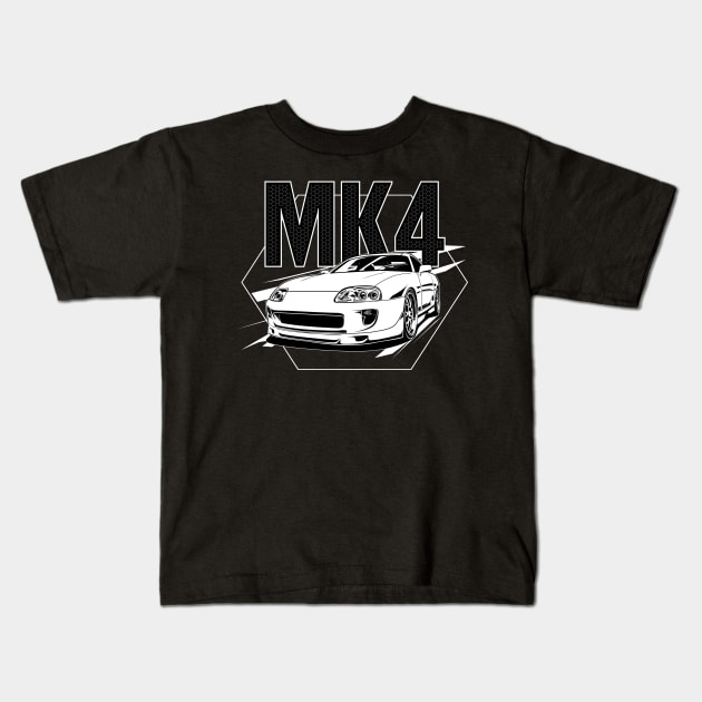 Toyota Supra MKIV Kids T-Shirt by JDMAPEX